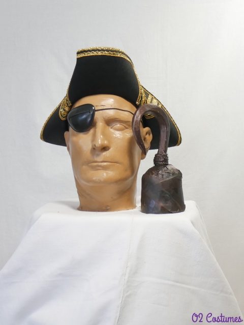 Tricorne pirate, œilleton, crochet