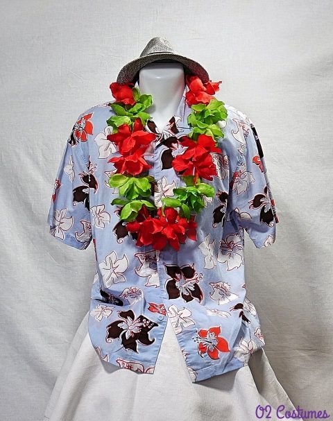 chemisette adulte inspiration hawaïenne