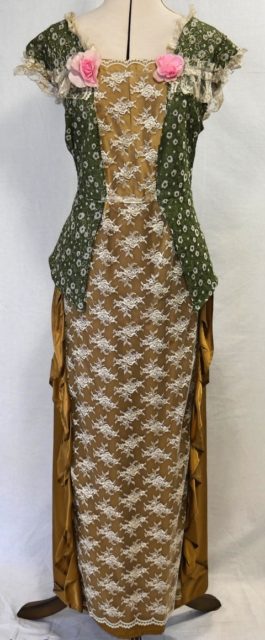 Robe dorée Belle époque