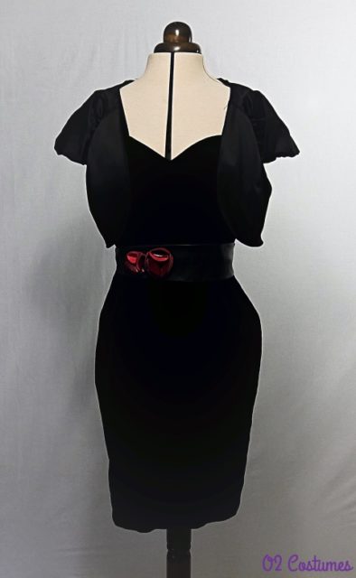 Robe courte en velours noir